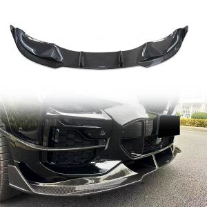Sleek black BMW X5 parked sFor BMW X5 G05 Front Lip Dry Carbon Fiber Manufacturer (3)tylishly.